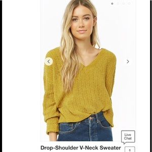 Drop V neck sweater